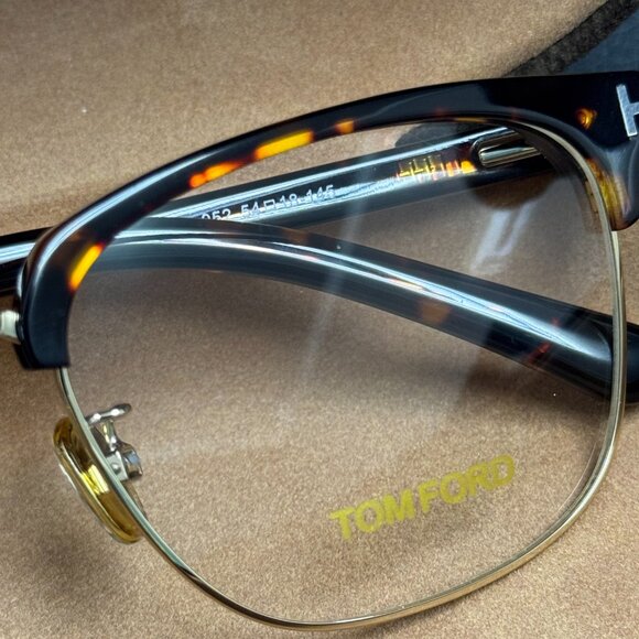 Tom Ford Tortoise Browline Glasses - Viral Preppy Aesthetic main image 4
